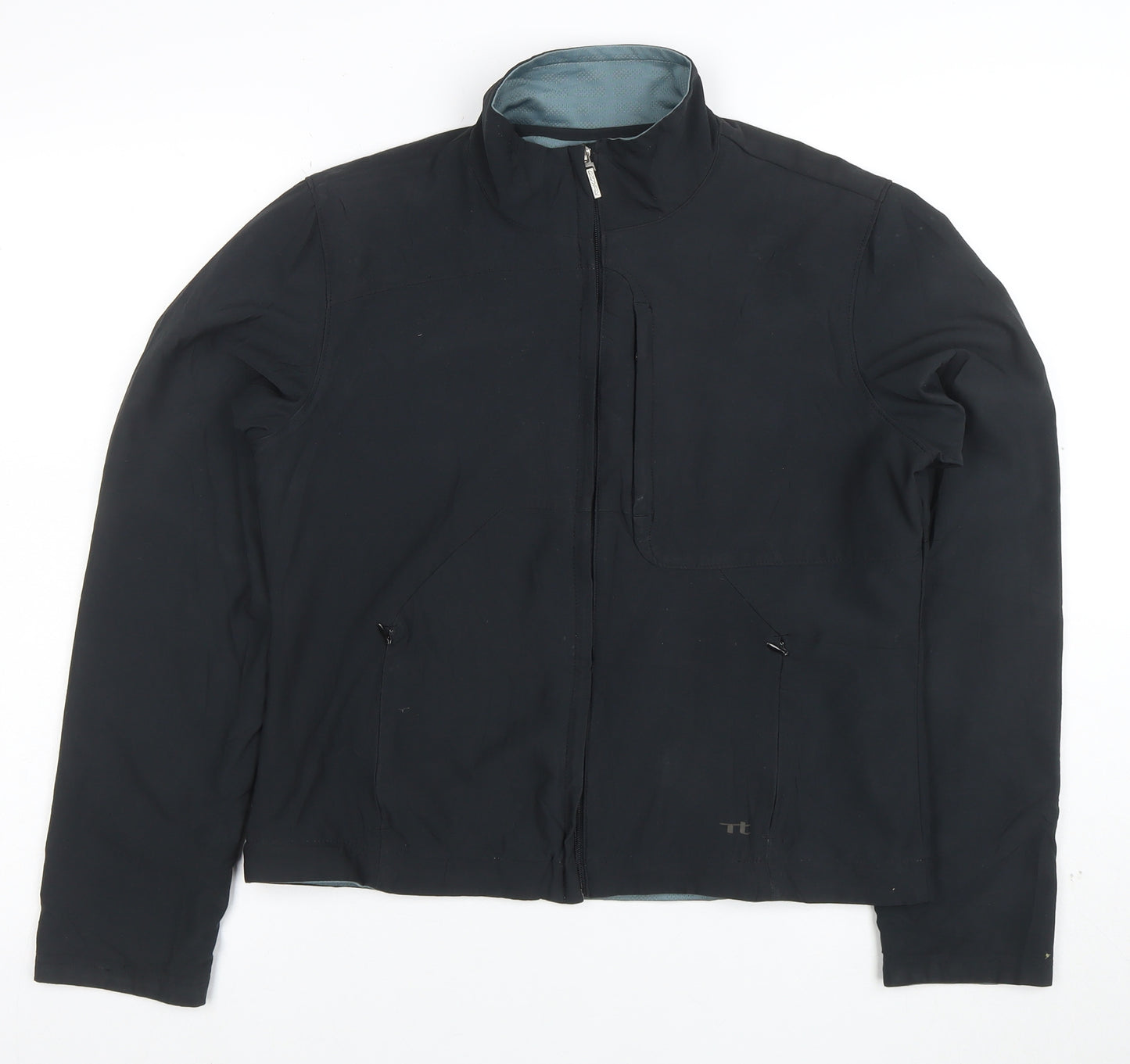 Reebok Womens Black Softshell Jacket Size 14 Lightweight Zip