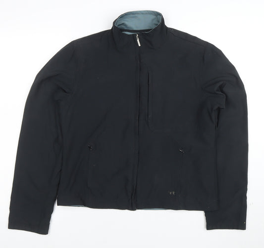 Reebok Womens Black Softshell Jacket Size 14 Lightweight Zip
