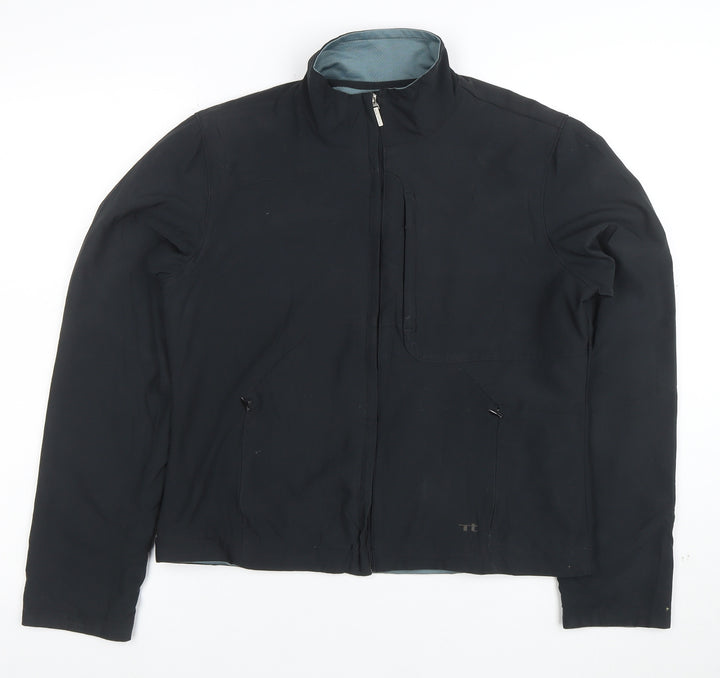Reebok Womens Black Softshell Jacket Size 14 Lightweight Zip