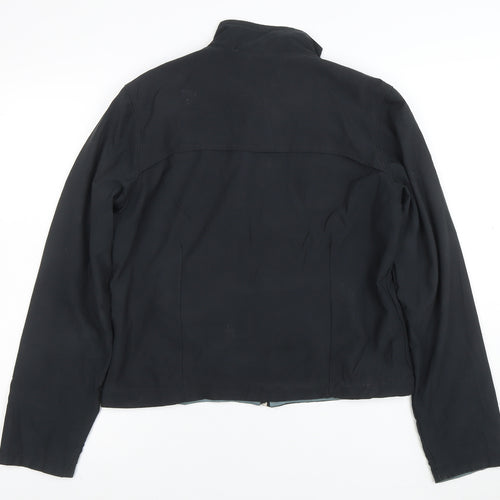 Reebok Womens Black Softshell Jacket Size 14 Lightweight Zip