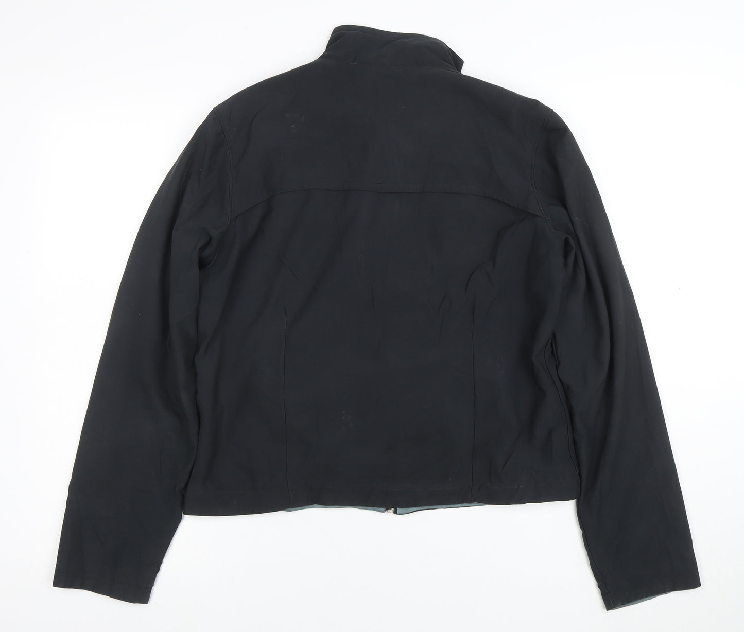 Reebok Womens Black Softshell Jacket Size 14 Lightweight Zip