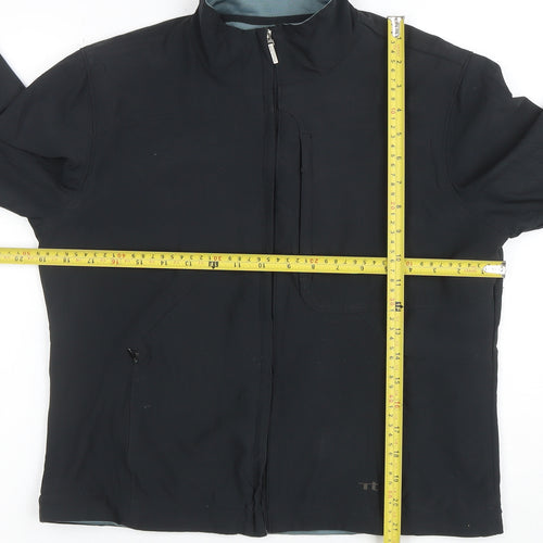 Reebok Womens Black Softshell Jacket Size 14 Lightweight Zip