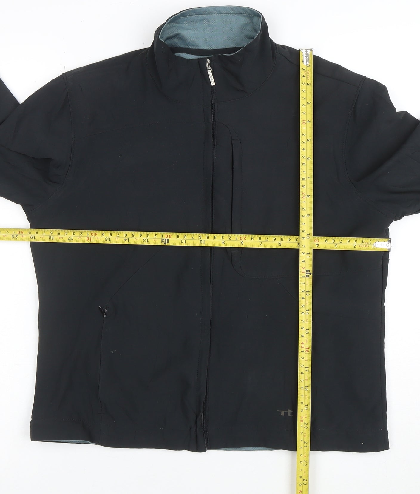 Reebok Womens Black Softshell Jacket Size 14 Lightweight Zip