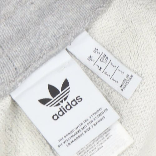 Adidas Mens Grey Jogger Trousers Medium Regular Fit Cotton Blend