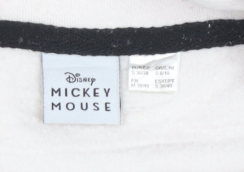 Disney Mickey Mouse Women's Beige Hoodie S Love Always Wins Graphic