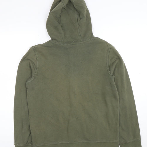 Nike Boys Green Full Zip Hoodie XL Cotton Blend Standard Fit