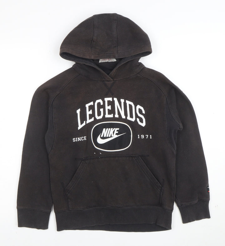 Nike Boys Black Pullover Hoodie Legends Graphic Print Size M