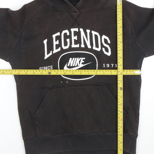 Nike Boys Black Pullover Hoodie Legends Graphic Print Size M