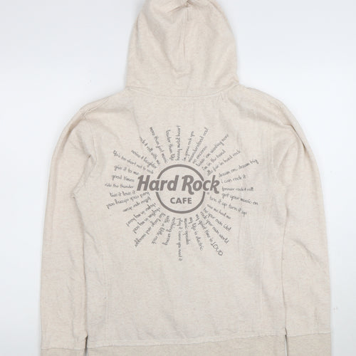 Hard Rock Cafe London Beige Full Zip Hoodie Women’s Size M