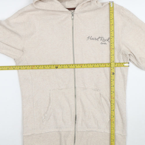 Hard Rock Cafe London Beige Full Zip Hoodie Women’s Size M