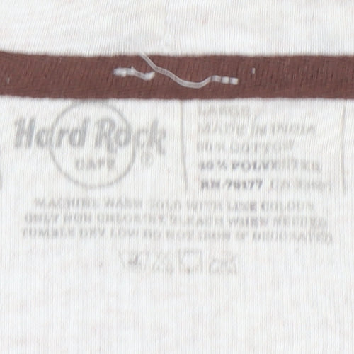Hard Rock Cafe London Beige Full Zip Hoodie Women’s Size M