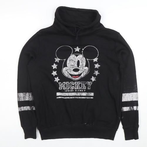 Disney Women’s Black Mickey Graphic Pullover Sweatshirt Size 8
