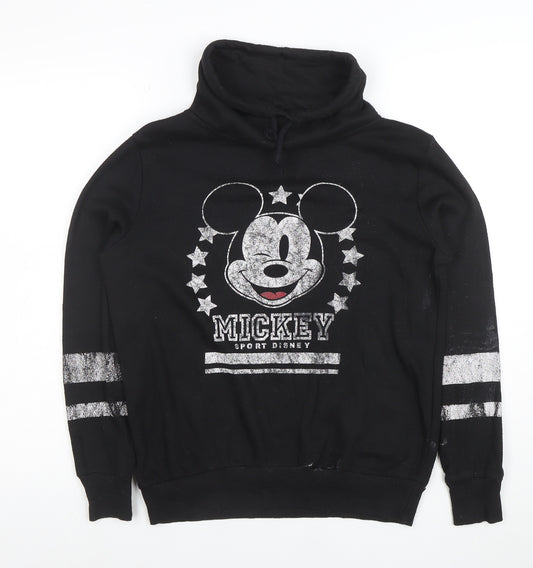 Disney Women’s Black Mickey Graphic Pullover Sweatshirt Size 8