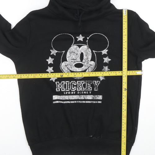 Disney Women’s Black Mickey Graphic Pullover Sweatshirt Size 8