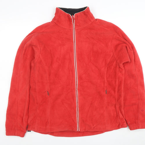 Columbia Women's Red Fleece Full Zip Jacket L Regular