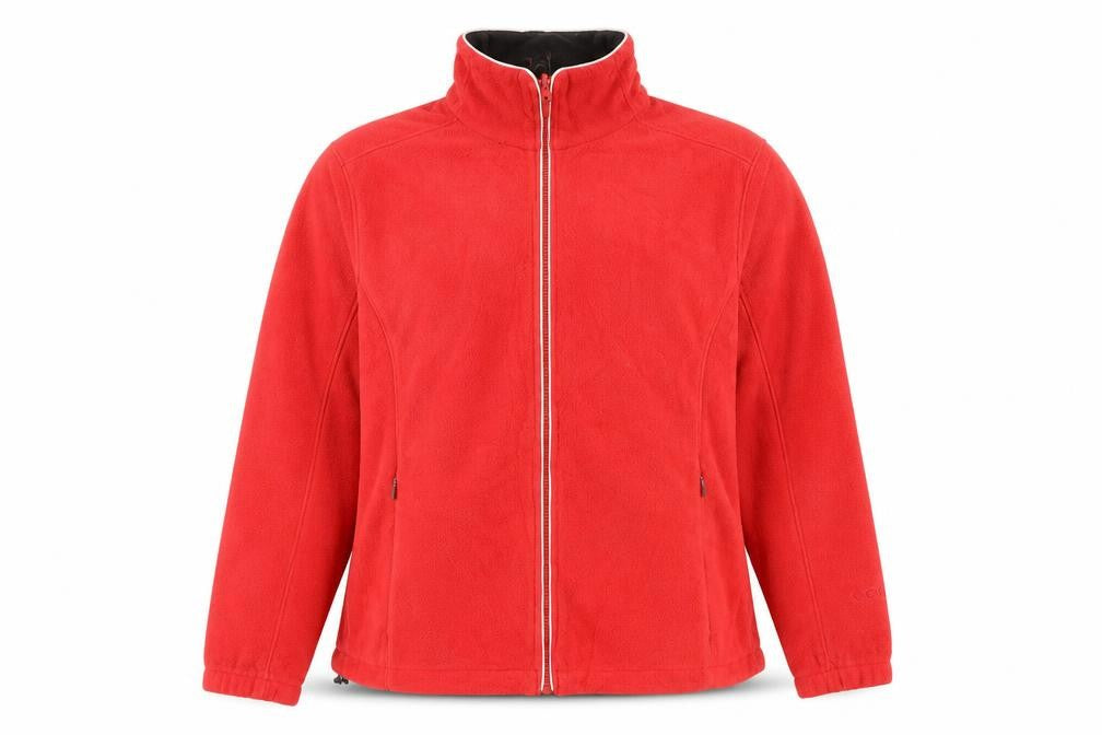 Front view of Columbia Women's Red Fleece Full Zip Jacket L Regular