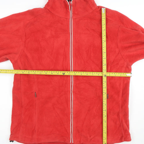 Columbia Women's Red Fleece Full Zip Jacket L Regular