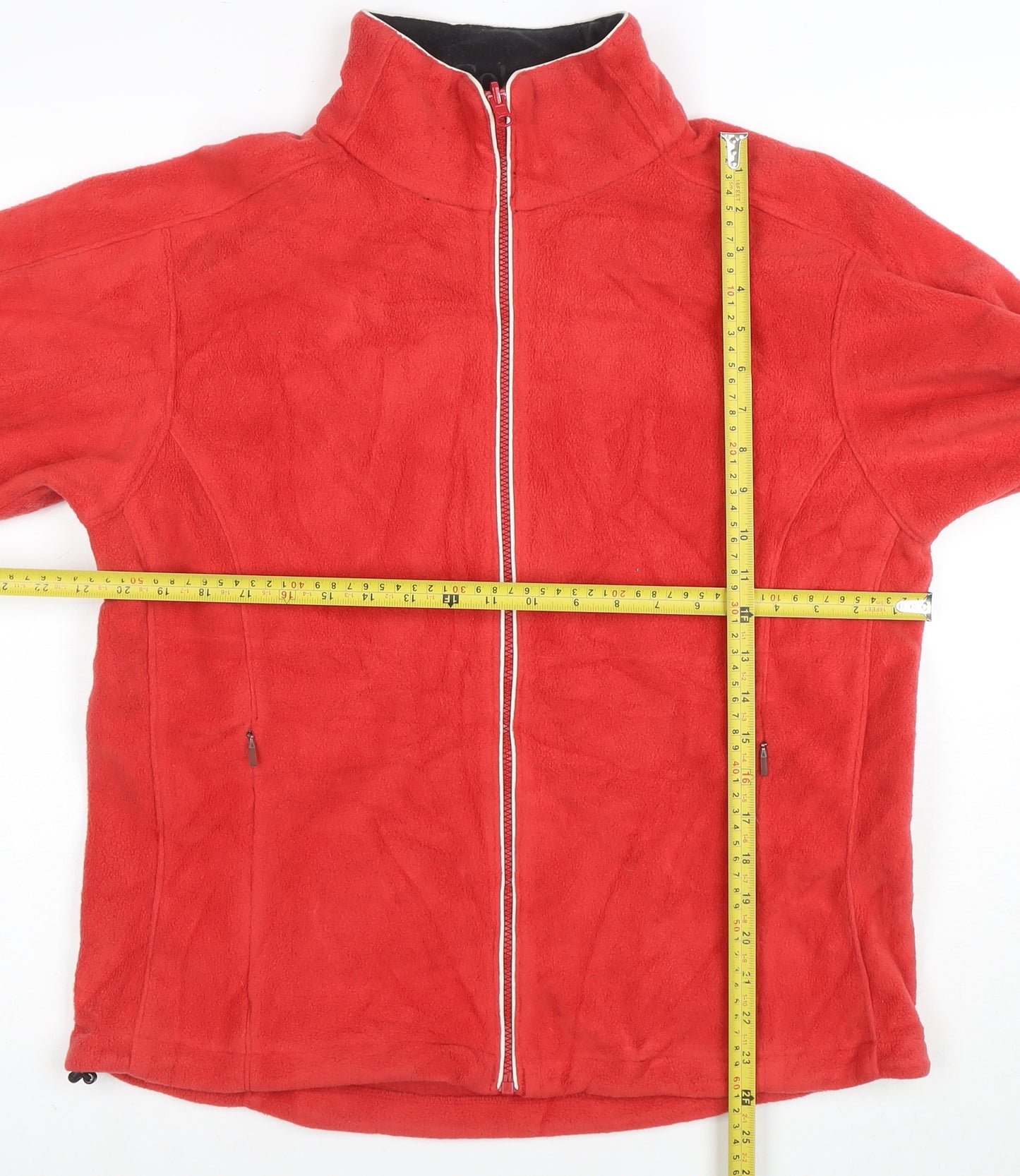 Columbia Women's Red Fleece Full Zip Jacket L Regular