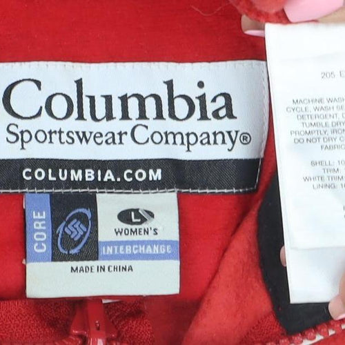Columbia Women's Red Fleece Full Zip Jacket L Regular