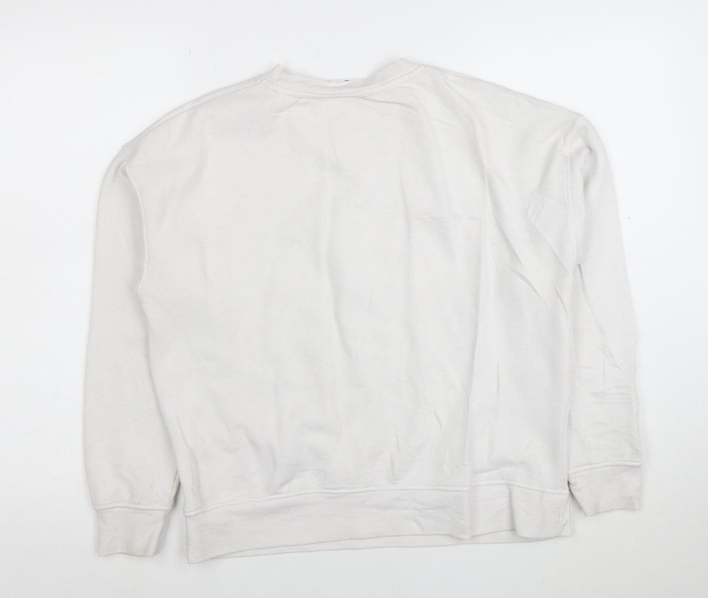 Disney Women White 2XS Pullover Sweatshirt Mickey Mouse Graphic
