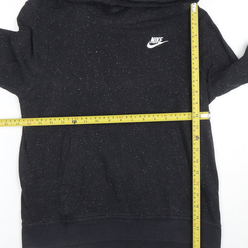 Nike Boys Black Speckled Pullover Hoodie Size S Cotton Blend