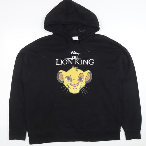 Disney The Lion King Black Hoodie Women M Pullover Cotton Blend