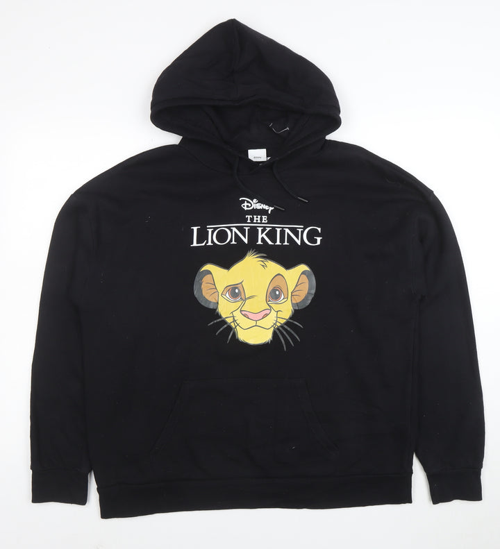 Disney The Lion King Black Hoodie Women M Pullover Cotton Blend