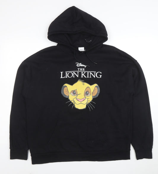 Disney The Lion King Black Hoodie Women M Pullover Cotton Blend