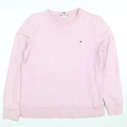 Tommy Hilfiger Women Pink Crew Neck Pullover Sweatshirt Size S