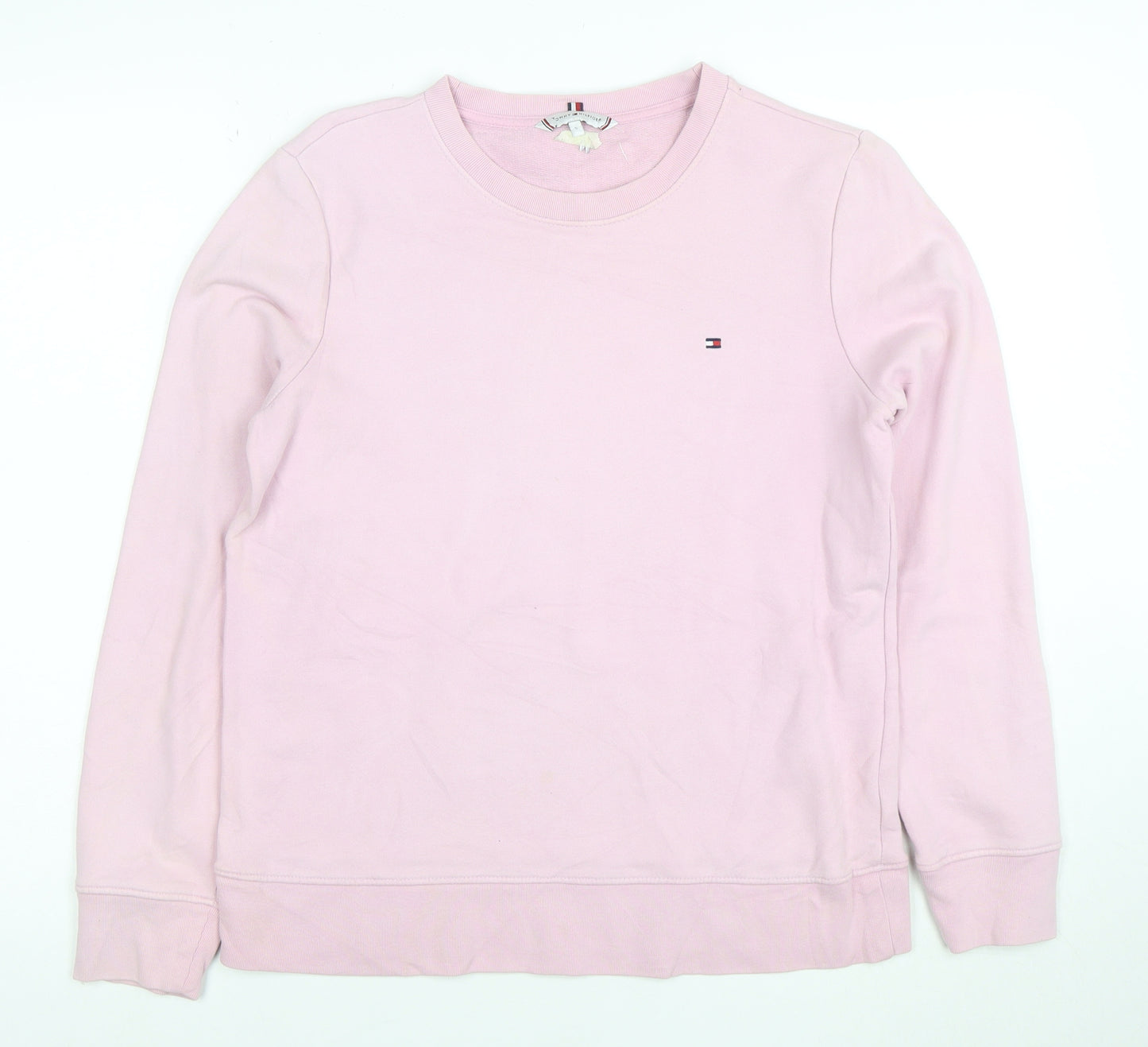 Tommy Hilfiger Women Pink Crew Neck Pullover Sweatshirt Size S