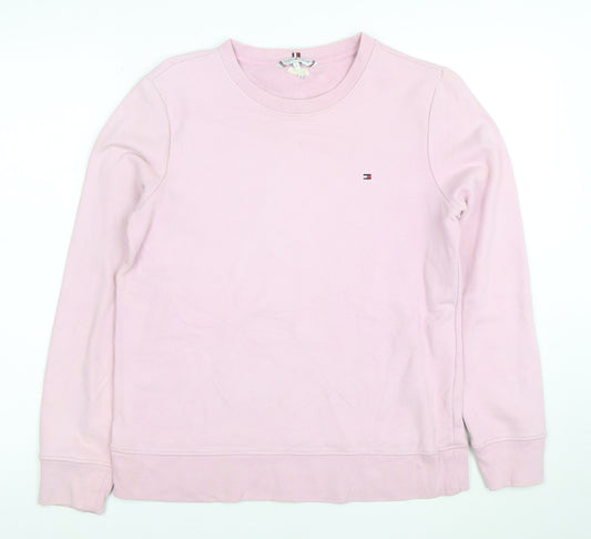 Tommy Hilfiger Women Pink Crew Neck Pullover Sweatshirt Size S
