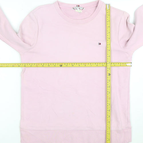 Tommy Hilfiger Women Pink Crew Neck Pullover Sweatshirt Size S