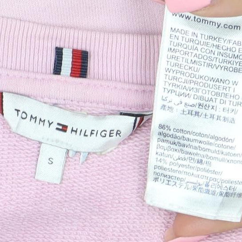 Tommy Hilfiger Women Pink Crew Neck Pullover Sweatshirt Size S