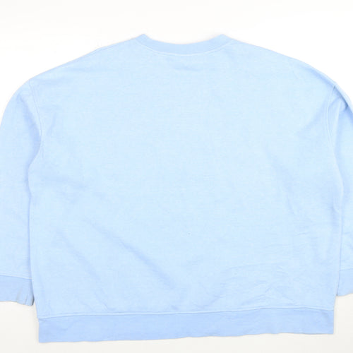 Disney Women Blue Mickey Mouse Pullover Sweatshirt Size XL