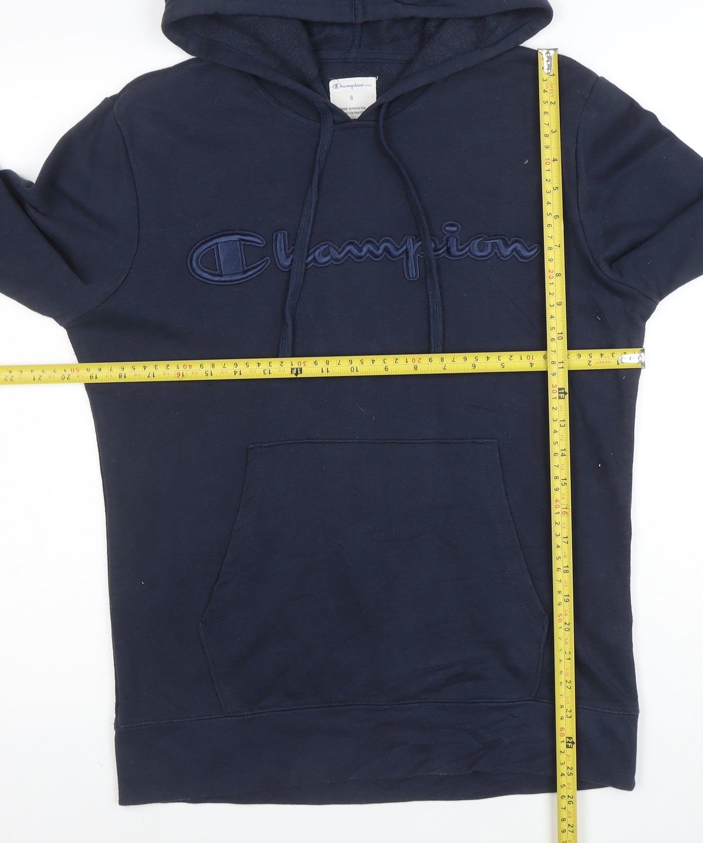 Champion Men’s Blue Small Pullover Hoodie Embroidered Logo