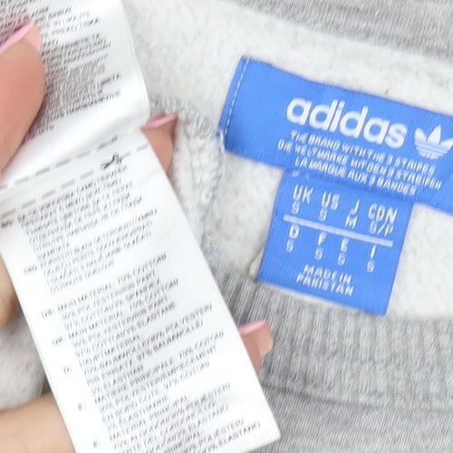 adidas Men's Grey Small Pullover Crew Neck Sweatshirt