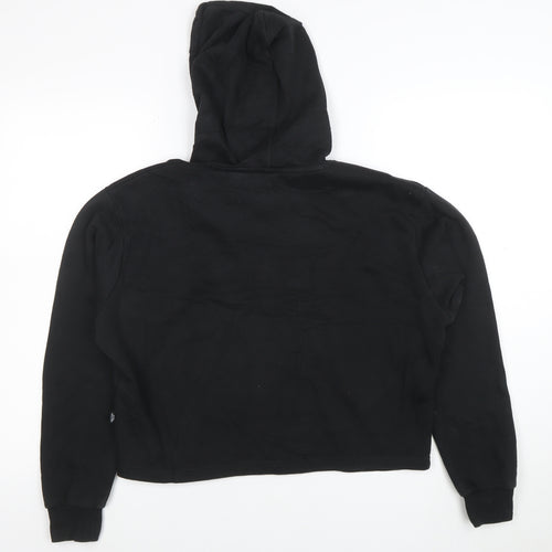 Puma Womens Black XS Pullover Hoodie with Logo Print