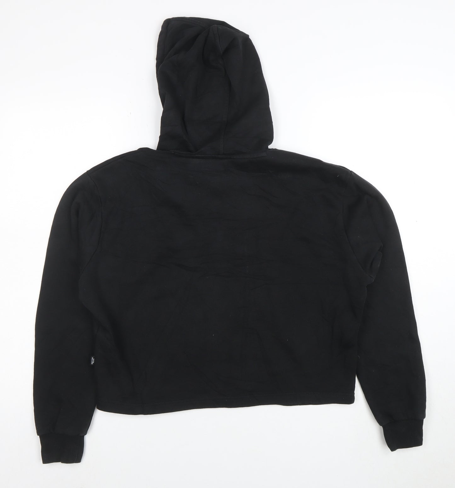 Puma Womens Black XS Pullover Hoodie with Logo Print