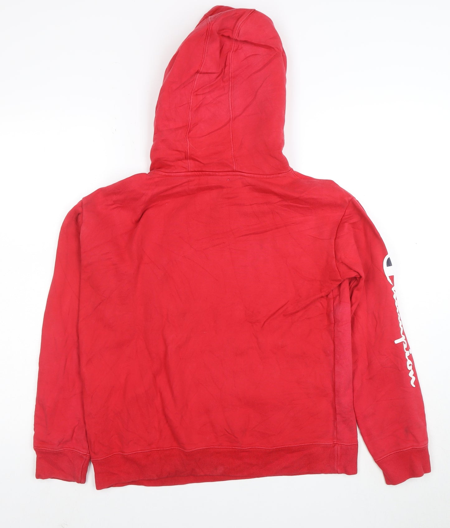 Champion Womens Red XS Hoodie Pullover Cotton Logo Athletic