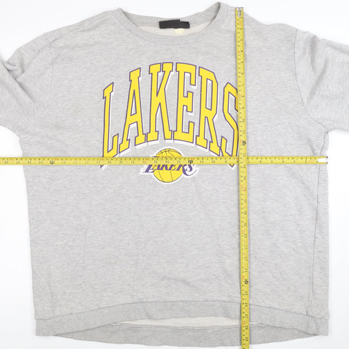 NBA Los Angeles Lakers Grey Sweatshirt Women XL Relaxed Fit