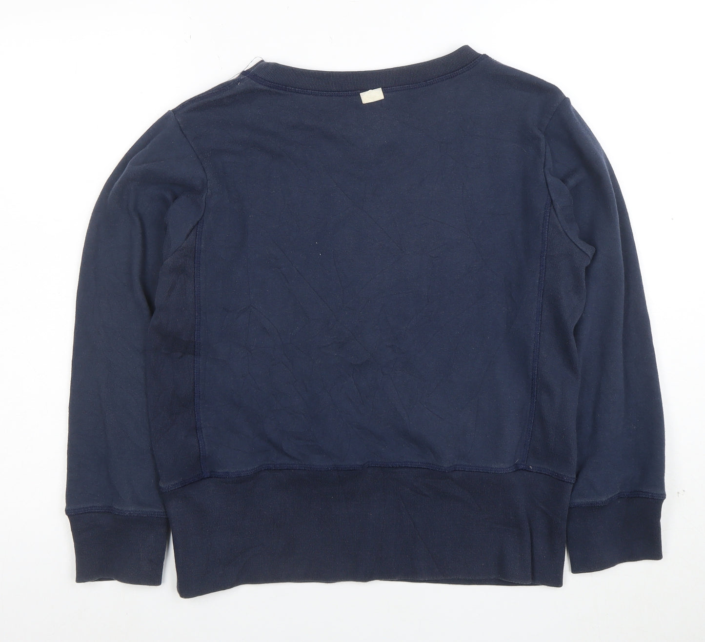 Little Owl Womens Navy Blue Pullover Sweatshirt Large with Heart Design
