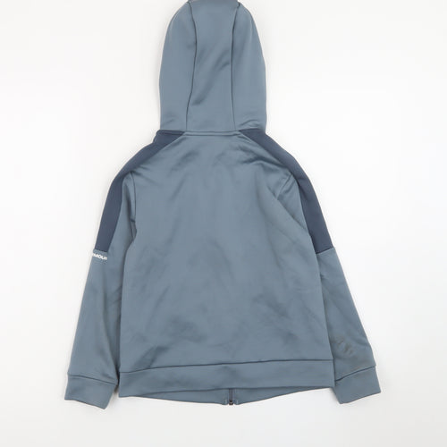 Under Armour Boys Blue Full Zip Hoodie Youth Small Polyester Sportswear