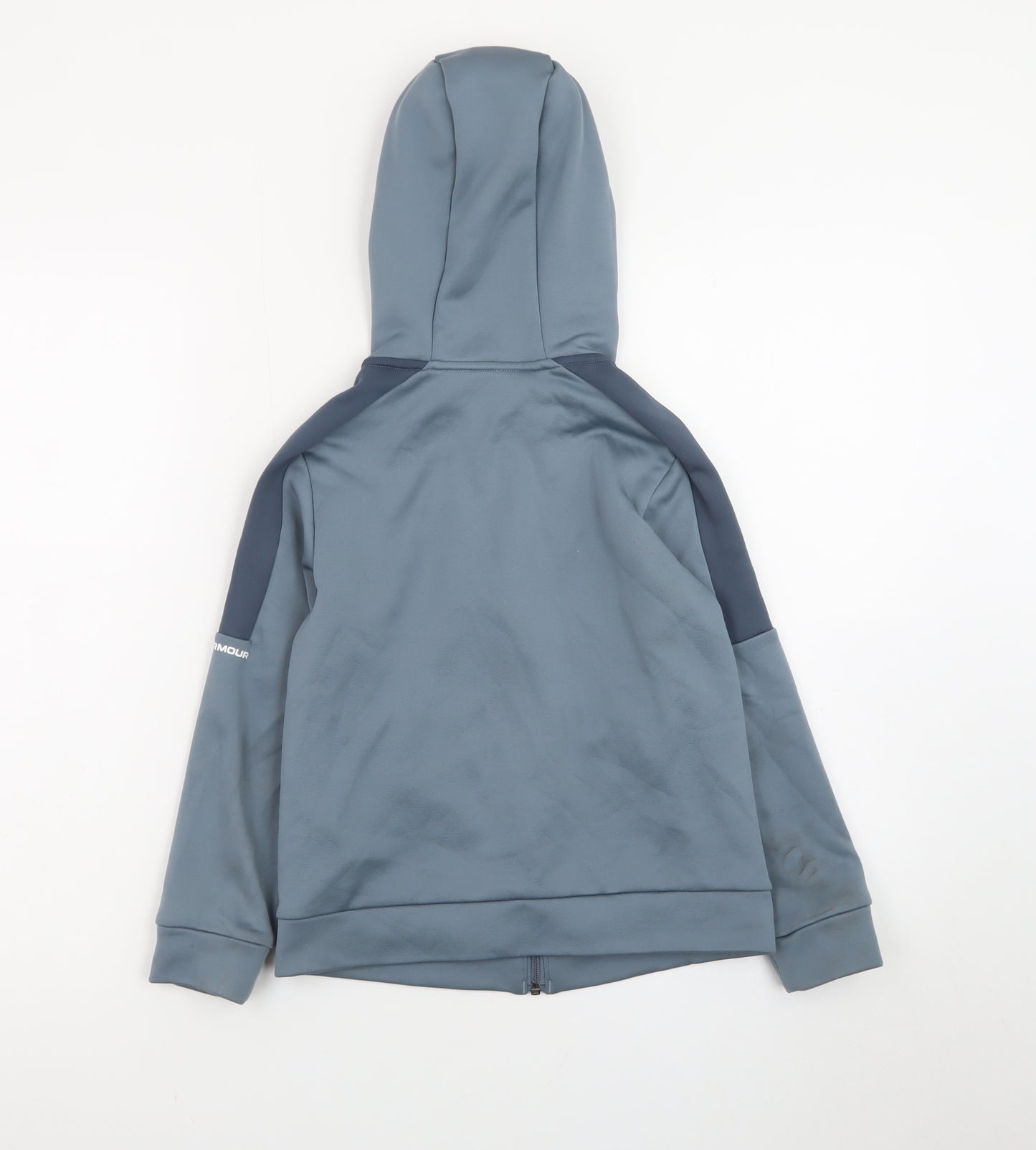 Under Armour Boys Blue Full Zip Hoodie Youth Small Polyester Sportswear