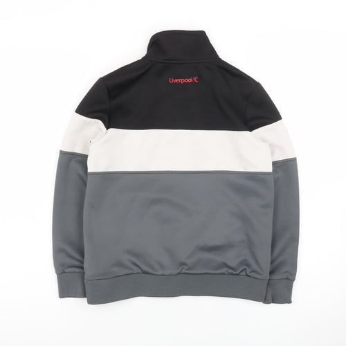 Liverpool FC Boys Grey Colourblock 1/4 Zip Sweatshirt 9-10 Years