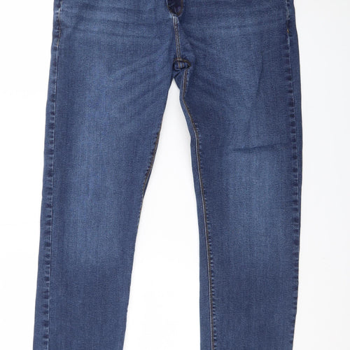 Diesel Men's Blue 34x32 Straight Fit Stretch Denim Jeans