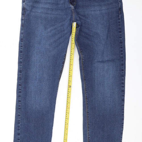 Diesel Men's Blue 34x32 Straight Fit Stretch Denim Jeans