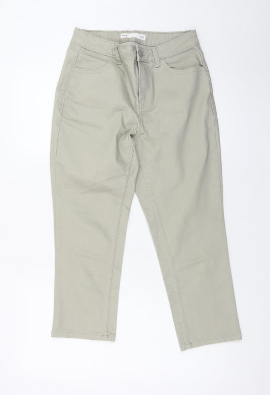 Dunnes Stores Womens Beige Cropped Jeans Size 10 Regular Fit