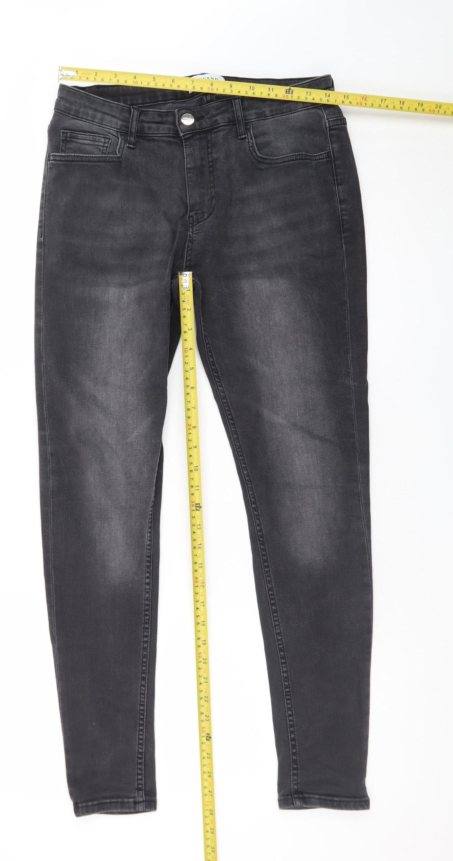 Legend London Women Black Skinny Denim Jeans Size 32 Slim Fit