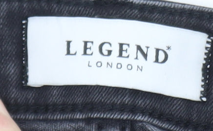 Legend London Women Black Skinny Denim Jeans Size 32 Slim Fit