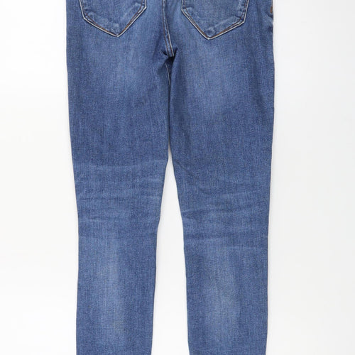 River Island Women Blue Size 10 Skinny Distressed Denim Jeans